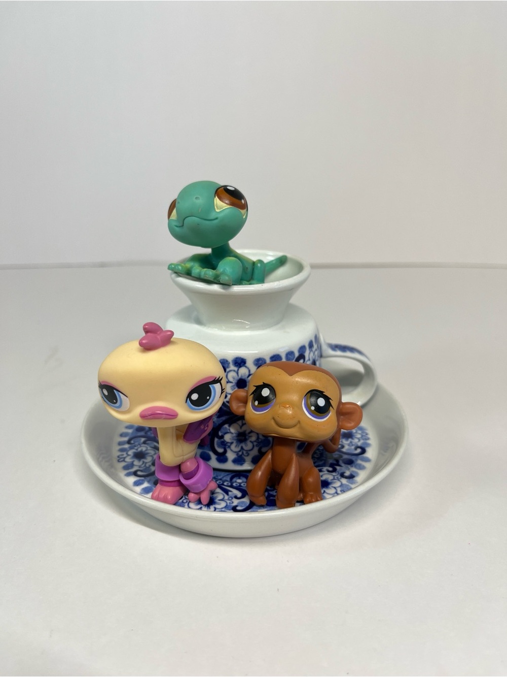 Vtg Authentic Littlest Pet Shop LPS Lot 1416 Ostrich Bird 189 Monkey 111 Gecko